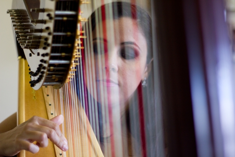 Orquestra executa Danças Sacras e Profanas, com solo da harpista Cristina Carvalho