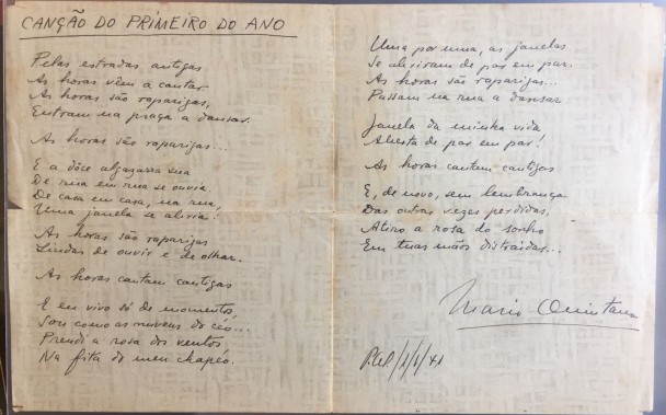 Poema data do primeiro dia do ano de 1946