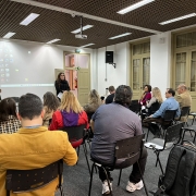 A escolha da identidade visual foi anunciada na sala Sérgio Napp 2, na Casa de  Cultura Mario Quintana, instituição da Sedac