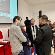 O presidente do Codic/Famurs e secretário de Cultura de Bento, Evandro Soares (de preto), também participa do Fórum