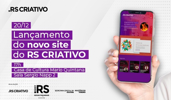O novo site terá novos recursos, mais informações e referências relacionadas à economia criativa