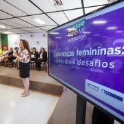 Gabriella Meindrad no evento do Dia da Mulher
