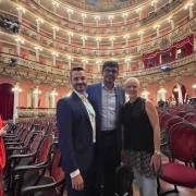 Secretária Beatriz com Marco Apolo Muniz, secretário de Cultura e Economia Criativa de Manaus, e o tenor Flavio Leite