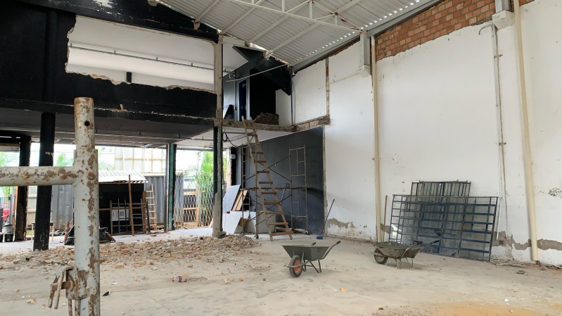 Estão em andamento (foto) a reforma e a ampliação do local que abrigará a sede definitiva do Museu, chamada de MACRS 4D