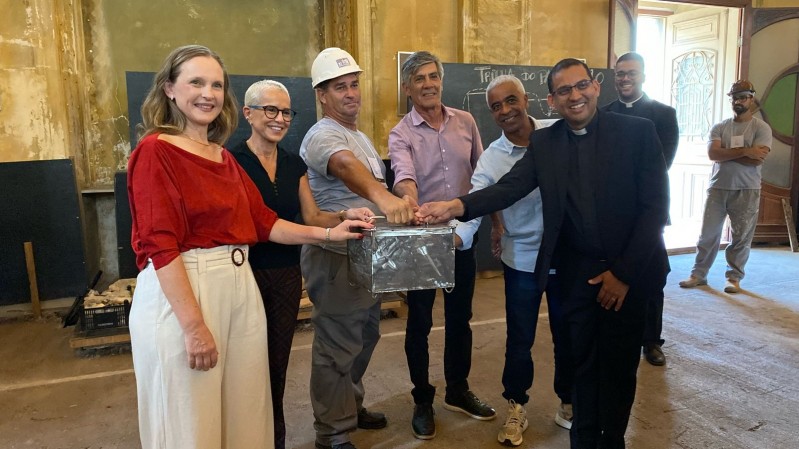 Evento de lançamento da etapa final da restauração da Catedral de Pelotas