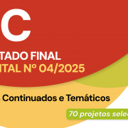 Card de divulgação dos resultados do edital da LIC