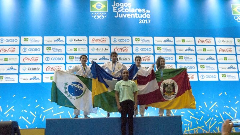 A gaúcha Larissa Meira conquistou o bronze pelo Judô até 44 kg