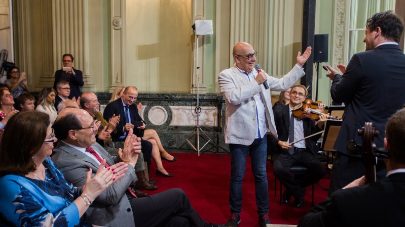 A Orquestra Sinfônica de Porto Alegre (Ospa) celebrou, nesta terça-feira (19), o apoio de quem incentivou a instituição em 2017