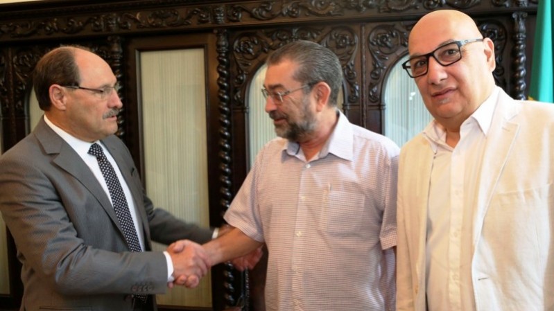 Governador Sartori, Antônio Hohlfeldt e secretário Victor Hugo