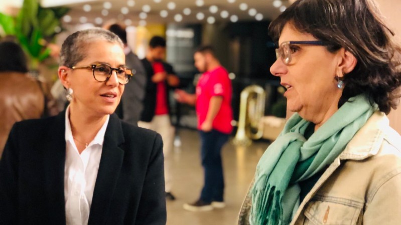 Secretária da Cultura, Beatriz Araujo, e adjunta, Carmen Langaro