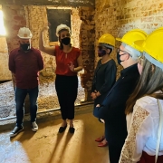 Visita guiada, com a presença do prefeito de Taquara, Tito Livio Jaeger Filho