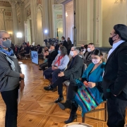 Momento de descontração em conversa com participantes do evento