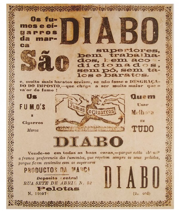 Anúncio do cigarro Marco Diabo